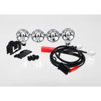 Barra de luces LED cromada 4 ópticas claras Traxxas TRX6784