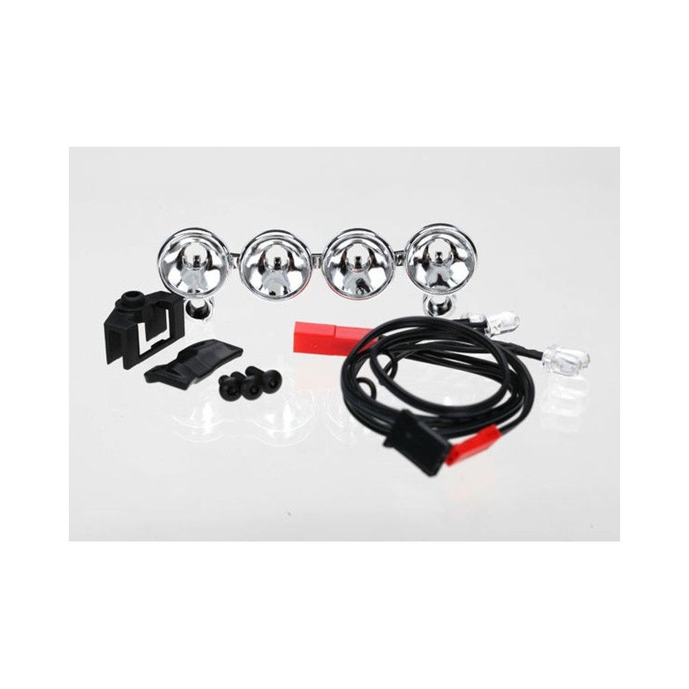 Barra de luces LED cromada 4 ópticas claras Traxxas TRX6784