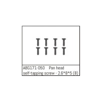 Absima - Pan Head Self-tapping Screw M2.6x8x5 ABG171-050