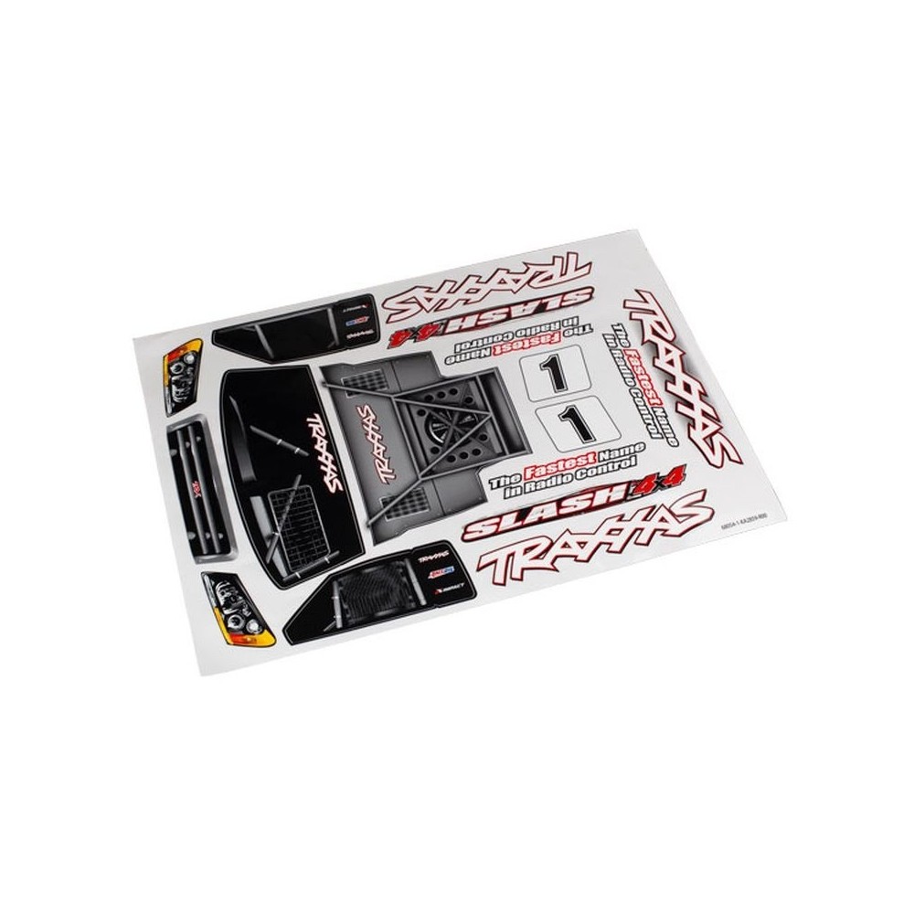 Traxxas Decal sheet slash 4x4 TRX6813R Traxxas Decal sheet slash 4x4 TRX6813R