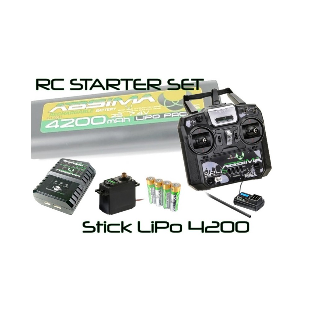 Absima - RC Starter Set Stick LiPo 4200 2200017 Absima - RC Starter Set Stick LiPo 4200 2200017
