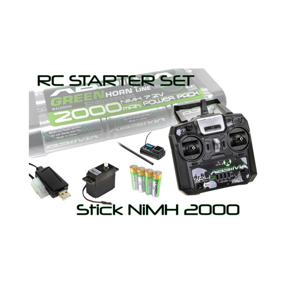 Absima - RC Starter Set Stick NiMH 2000 2200013
