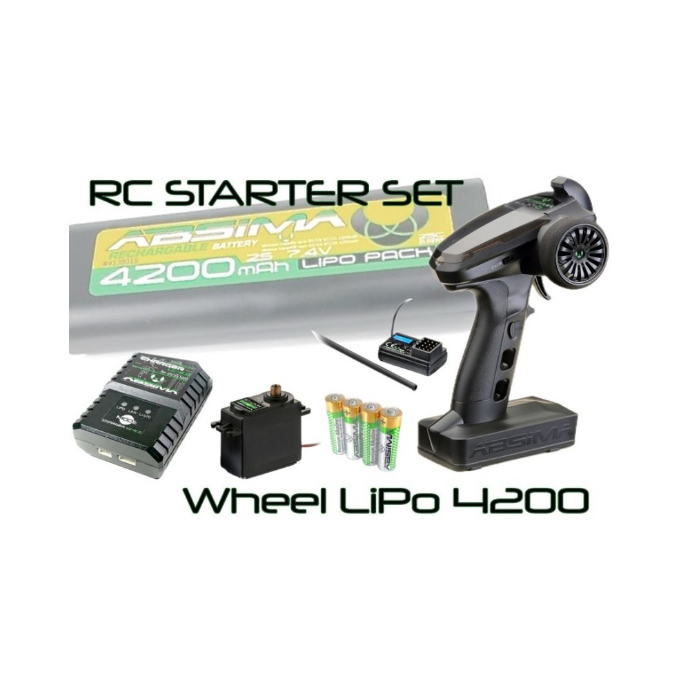 Absima - RC Starter Set Wheel LiPo 4200 2200016 Absima - RC Starter Set Wheel LiPo 4200 2200016