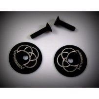 Absima - Rear wing Alu. Washer, black 2 2440043
