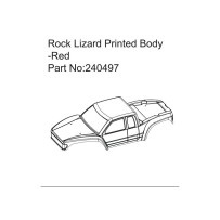Absima - Rock Lizard Printed Body-Red HBP240497