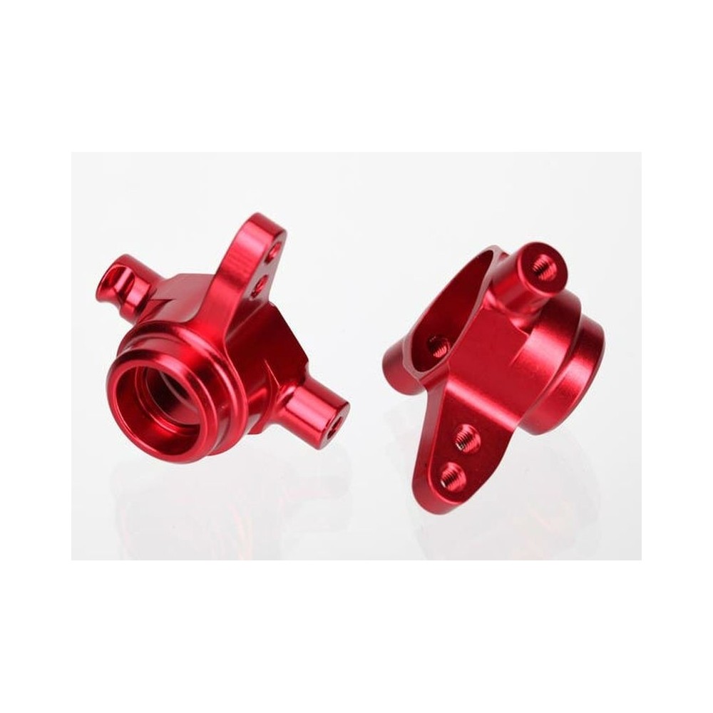 Bloques de dirección de aluminio 6061-T6 anodizado rojo izquierdo y derecho Traxxas TRX6837R Bloques de dirección de aluminio 6061-T6 anodizado rojo izquierdo y derecho Traxxas TRX6837R