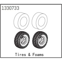Absima - Tires & Foams 2 - BronX 1330733