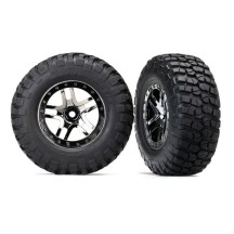 Ruedas montadas pegadas SCT cromo negro beadlock Traxxas
