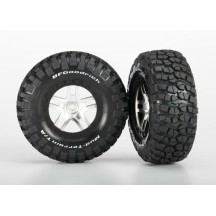 Ruedas montadas pegadas SCT S1 cromo negro Traxxas TRX6873X
