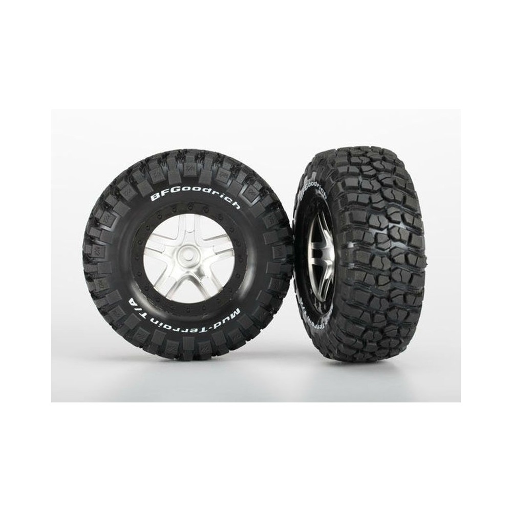 Ruedas montadas pegadas SCT S1 cromo negro Traxxas TRX6873X Ruedas montadas pegadas SCT S1 cromo negro Traxxas TRX6873X