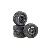 Absima - Wheel Set Rally Winded Design 1:10 black 2510061