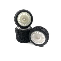 Absima - Wheel Set Rally Winded Design 1:10 White 4 2510063