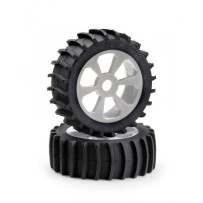 Absima - Wheel Set Buggy 6-spoke Sandpaddle white 1:8 2520017