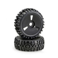 Absima - Wheel Set Buggy Disc Dirt Black 1:8 2520018
