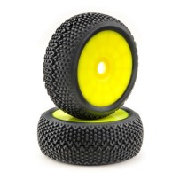 Absima - Wheel Set Buggy Disc Y Pin yellow 1:8 2520025