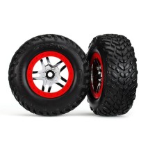 Ruedas montadas pegadas cromo TSM short course TRX6891