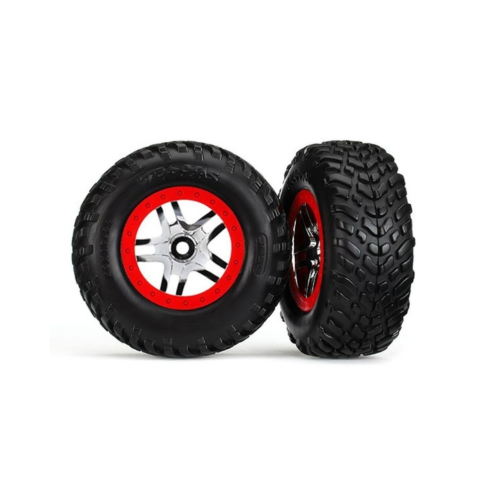 Traxxas Tires wheels glued on sct chrome split sp wheels tsm s1 c TRX6891R Traxxas Tires wheels glued on sct chrome split sp wheels tsm s1 c TRX6891R