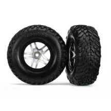 Traxxas Tires wheels glued on sct satin hrome wheels tsm s1 compo TRX6892R
