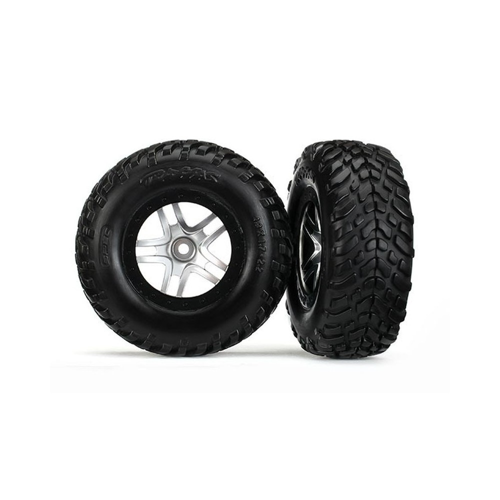Traxxas Tires wheels glued on sct satin hrome wheels tsm s1 compo TRX6892R Traxxas Tires wheels glued on sct satin hrome wheels tsm s1 compo TRX6892R