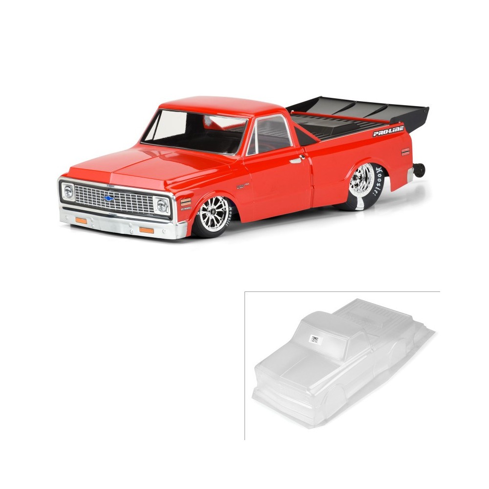 Carrocería Chevy C-10 transparente 1/10 drag car Pro-line Carrocería Chevy C-10 transparente 1/10 drag car Pro-line
