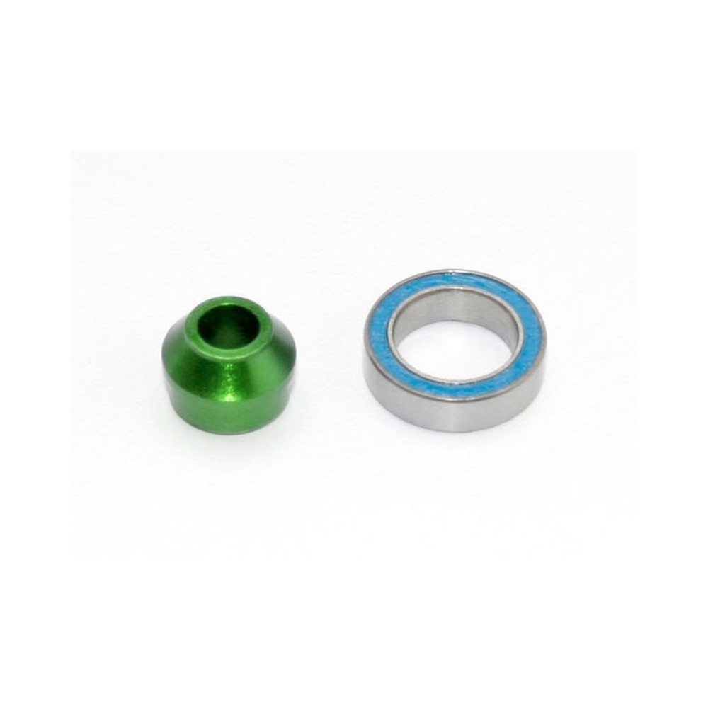 Adaptador de rodamiento aluminio 6160-T6 anodizado verde Traxxas TRX6893G Adaptador de rodamiento aluminio 6160-T6 anodizado verde Traxxas TRX6893G