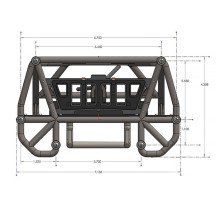 Pro-line 1-10 Back-Half Cage for Pro-Line Cab Only Crawler Bodies PRO632200