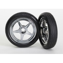 Ruedas montadas pegadas llantas cromo TRX6975