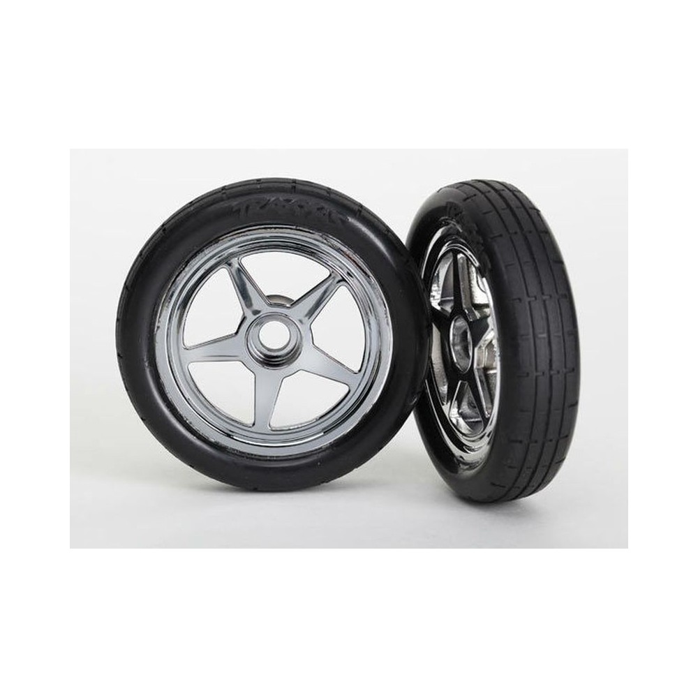 Ruedas montadas pegadas llantas cromo TRX6975