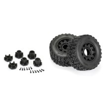 Neumáticos Jaeger HP BELTED 2.8 montados Raid negras 12mm-14mm Pro-line