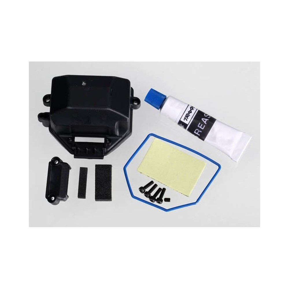 Caja del receptor sellada con cubierta de cables y almohadillas de espuma Traxxas TRX7024X Caja del receptor sellada con cubierta de cables y almohadillas de espuma Traxxas TRX7024X