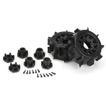 Pro-line 1-10 Sand Paw LP F-R 2.8 MT Tires Mounted 12mm-14mm Black Raid PRO1016010