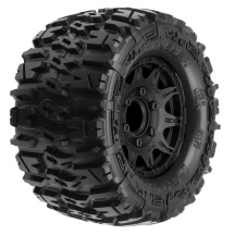 Neumáticos Trencher 2.8 F-R montados negros Raid 1/10