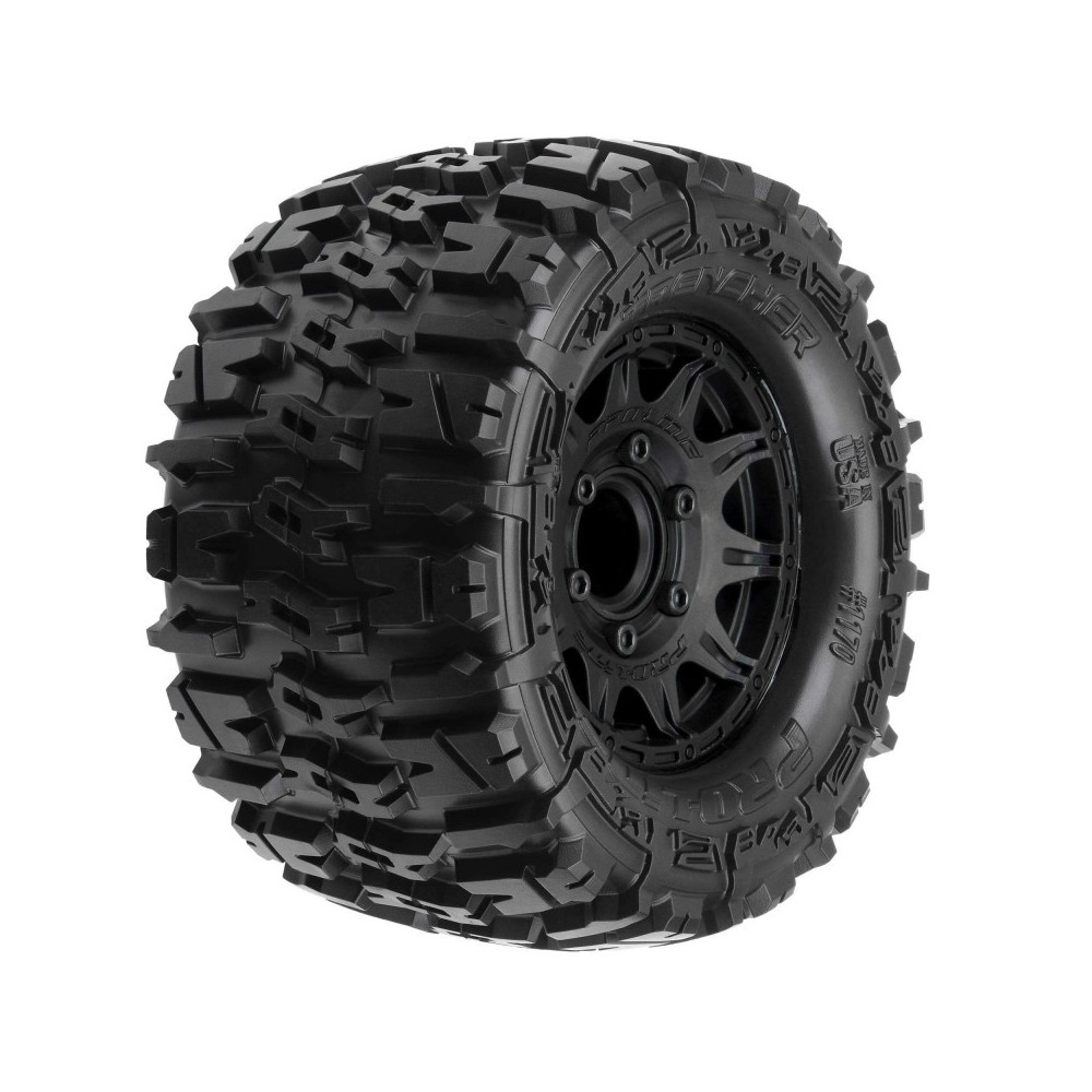 Neumáticos Trencher 2.8 F-R montados con llantas 12mm-14mm negras Raid Pro-line PRO117010 Neumáticos Trencher 2.8 F-R montados con llantas 12mm-14mm negras Raid Pro-line PRO117010