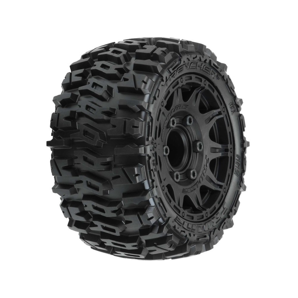 Pro-line 1-10 Trencher LP F-R 2.8 MT Tires Mounted 12mm-14mm Black Raid PRO1015910