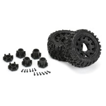 Pro-line 1-10 Trencher LP F-R 2.8 MT Tires Mounted 12mm-14mm Black Raid PRO1015910