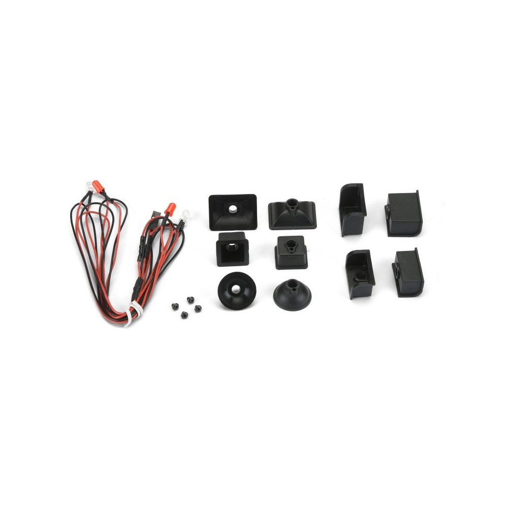 Kit universal de iluminación LED con carcasas de faros y luces traseras para carrocerías crawler 1/10 Pro-line PRO631700