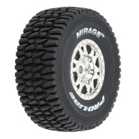 Pro-line 1-16 Mirage TT F-R Tires MTD 12mm Silver Impulse : Mojave Grom PRO1025310