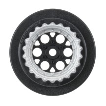 Pro-line 1-16 Showtime+ Rear 8mm Hex Wheels Black-Silver : Losi Mini Drag PRO283413