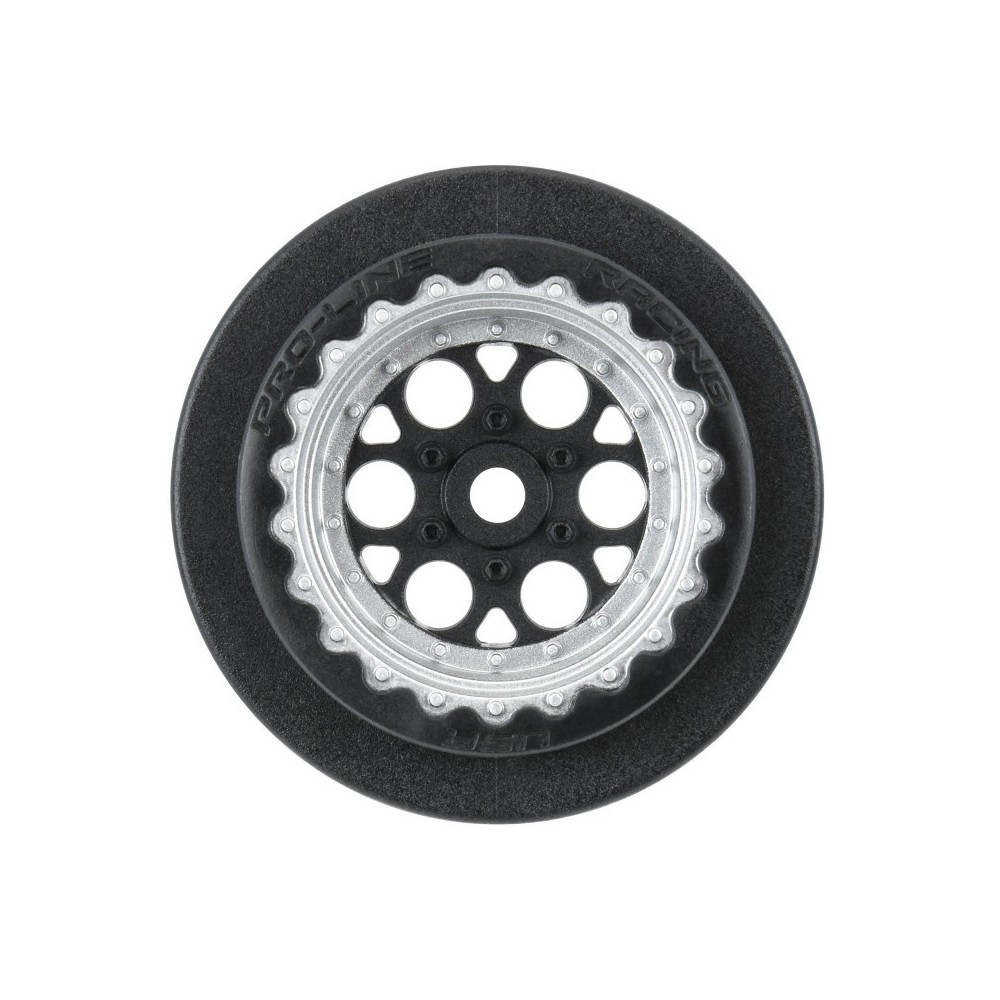 Pro-line 1-16 Showtime+ Rear 8mm Hex Wheels Black-Silver : Losi Mini Drag PRO283413 Pro-line 1-16 Showtime+ Rear 8mm Hex Wheels Black-Silver : Losi Mini Drag PRO283413