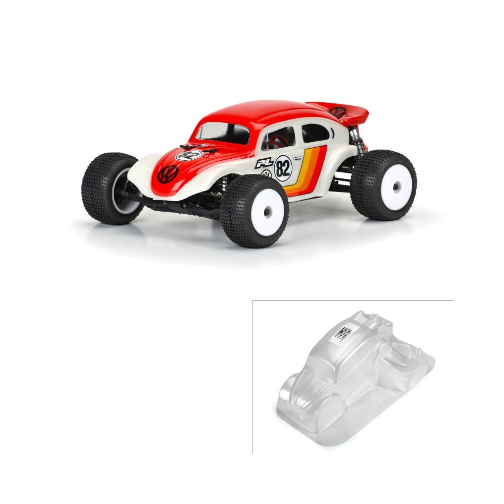 Carrocería Baja Bug Volkswagen transparente Mini-T 2.0 1/18 Carrocería Baja Bug Volkswagen transparente Mini-T 2.0 1/18