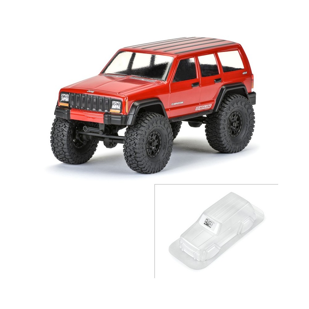 Carrocería Jeep Cherokee 2001 transparente SCX24 1/24