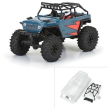 Carrocería Jeep LJ 2004 transparente jaula SCX24 1/24