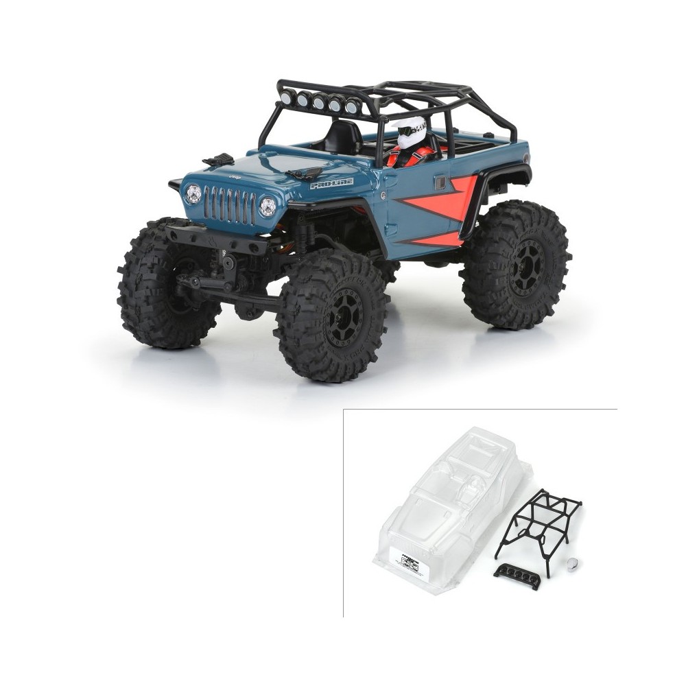 Carrocería Jeep LJ 2004 transparente con jaula de protección para SCX24 1/24 Pro-line PRO366400 Carrocería Jeep LJ 2004 transparente con jaula de protección para SCX24 1/24 Pro-line PRO366400