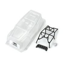 Carrocería Jeep LJ 2004 transparente con jaula de protección para SCX24 1/24 Pro-line PRO366400 (2)
