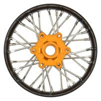 Pro-line 1-4 Pro-Spec Aluminum V2 Bead Front Wheel Black-Gold : Promoto-SM PRO284700T3