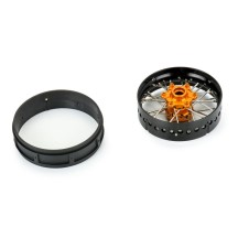 Rueda delantera V2 aluminio Pro-Spec negro-dorado 1/4