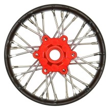 Rueda delantera V2 aluminio Pro-Spec negro-rojo 1/4