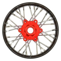 Pro-line 1-4 Pro-Spec Aluminum V2 Bead Front Wheel Black-Red : Promoto-SM PRO284700T2