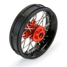 Rueda delantera V2 aluminio Pro-Spec negro-rojo 1/4