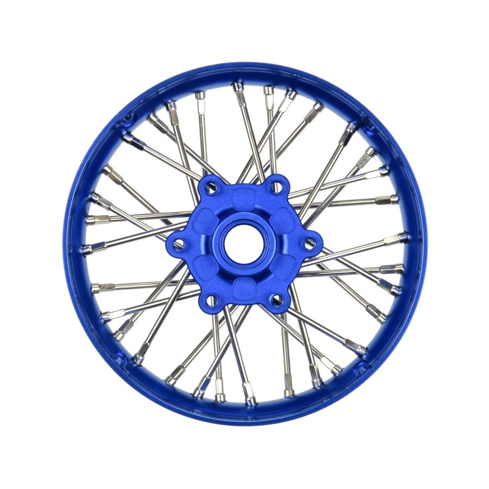 Rueda delantera V2 de aluminio Pro-Spec azul-azul 1/4 Promoto-SM Pro-line PRO284700T1 Rueda delantera V2 de aluminio Pro-Spec azul-azul 1/4 Promoto-SM Pro-line PRO284700T1